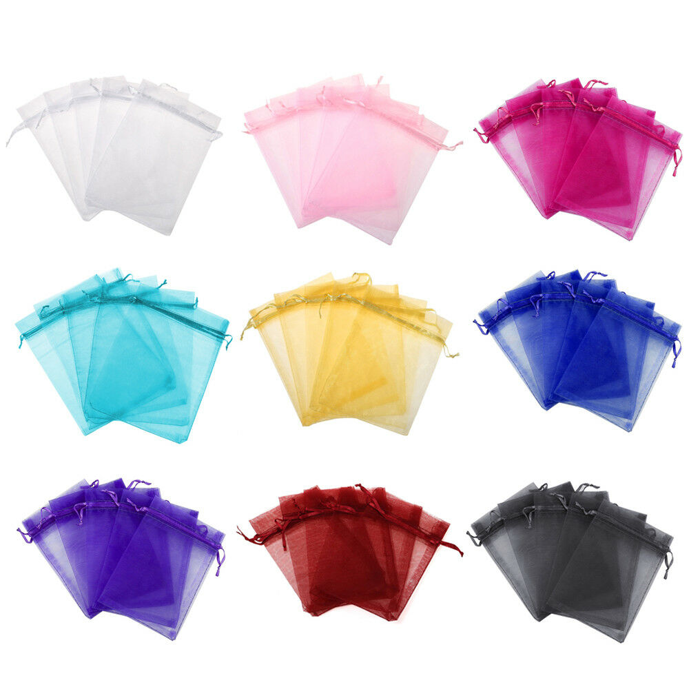 100x 200x Jewelry Candy Organza Packing Pouch Bag Wedding Party Favor Gift Bags