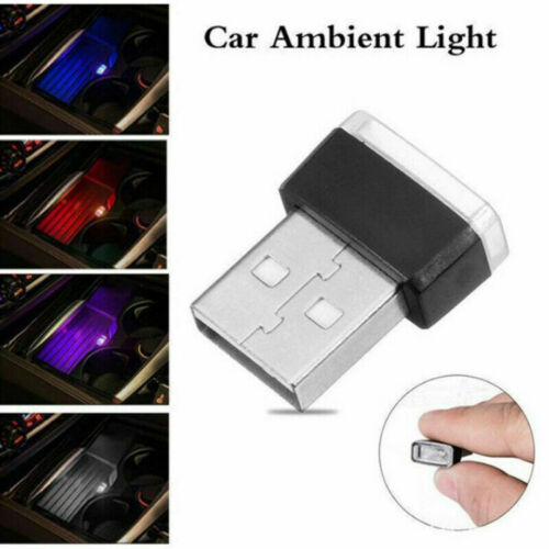 1x Mini Usb Led Car Interior Light Neon Atmosphere Ambient Lamp Bulb Accessories