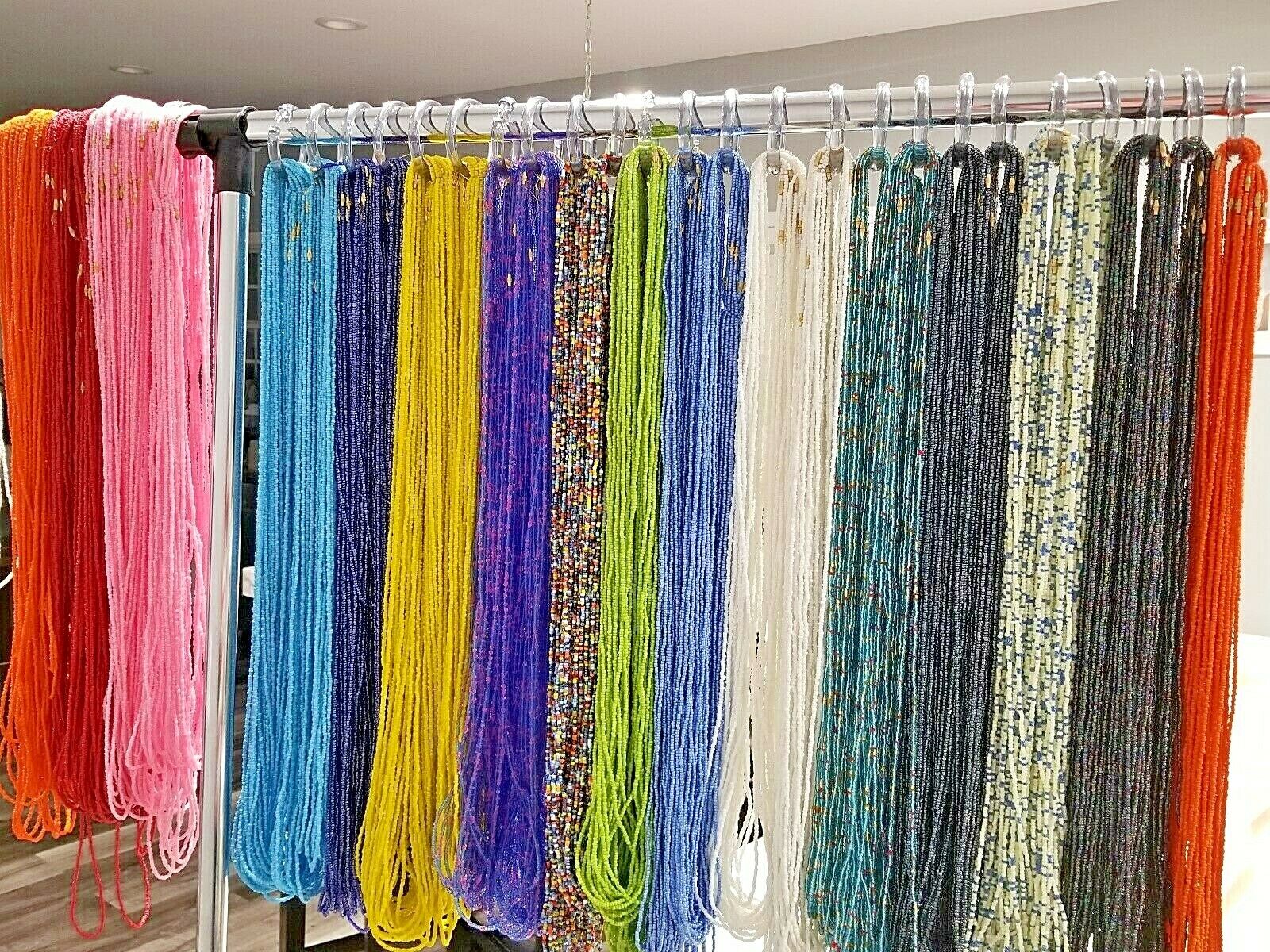 New  Beautiful Multi-colored Waist Beads 0-50 Inches  All Colors Avaliable!!!