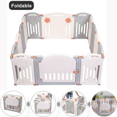 Foldable 14 Panel Safety Play Center Baby Playpen Kids Yard Home Indoor Outdoor