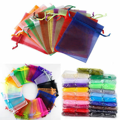 100pcs Organza Bags Wedding Xmas Party Favor Gift Candy Jewelry Pouches
